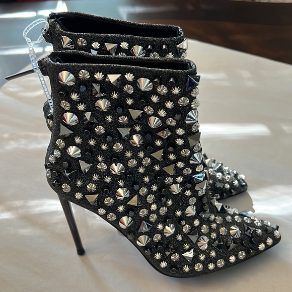 Steve Madden Shine Rhinestone Embellished Booties - Picture 5 of 14